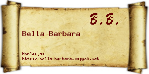 Bella Barbara névjegykártya